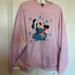 Pink Mickey and Minnie crewneck